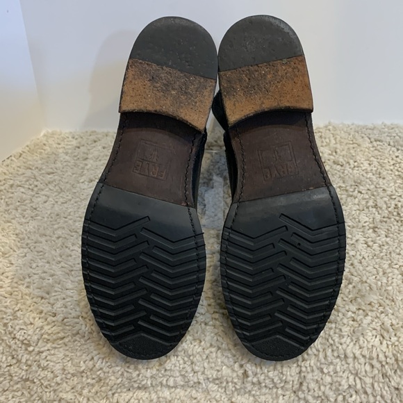 Black moto boot Frye combat lace up - Picture 13 of 16